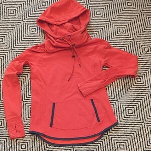 Athleta Vibrant Red Hoodie Sweatshirt